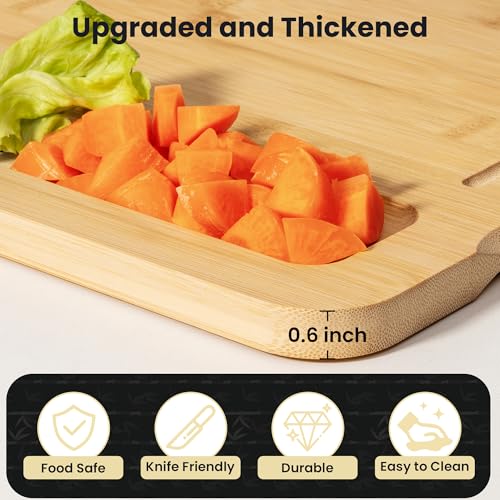 Extra Large Bamboo Cutting Board (17"L x 11"W)
