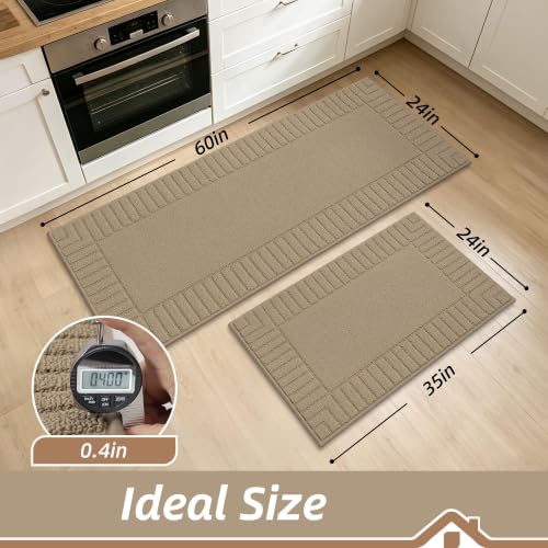 Kitchen Rugs Non Slip Washable 2PCS