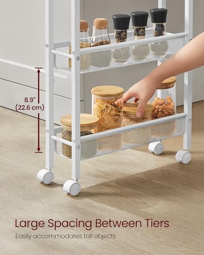 5 Tier Slim Rolling Storage cart with Wheels