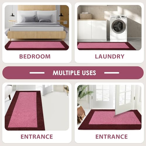 Kitchen Rug 24" x 70" (Burgundy Red / 24" X 70")