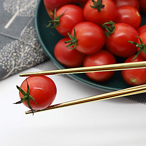 Stainless Steel Chopsticks (Gold)