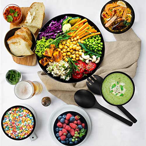 Black Salad Bowl Set (Black)