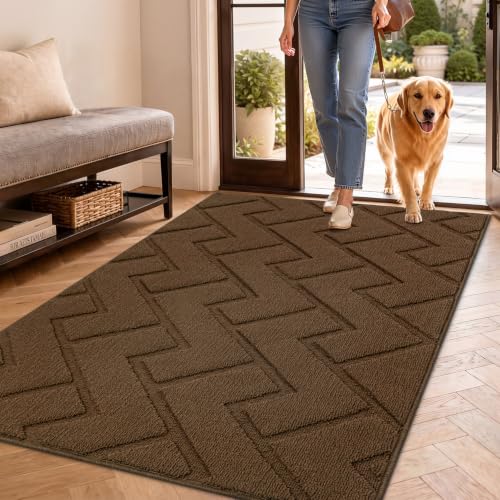Front Door Mat Outside Entrance (Dark Brown / 59" x 36" (Rectangular))