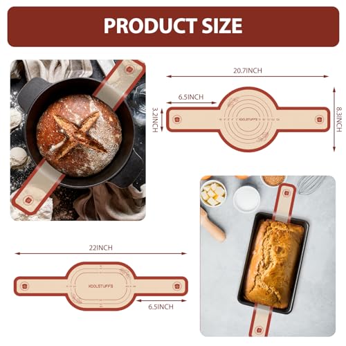 Silicone Bread Sling for Dutch Oven (Red / Oval and Round)
