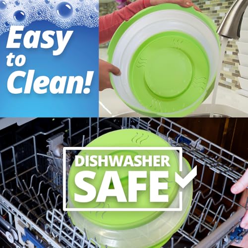 Magnetic Microwave Splatter Cover (12 Inch - Full Size Microwaves - Green)