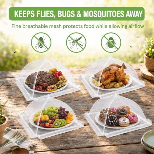 Food Cover 4 Pack Mesh Food Tent (4*14inch)