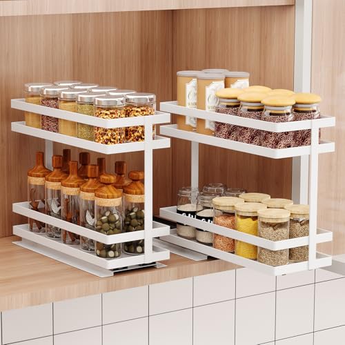 2 Pack Pull Out Spice Rack Organizer for Cabinet (2 pound(s))