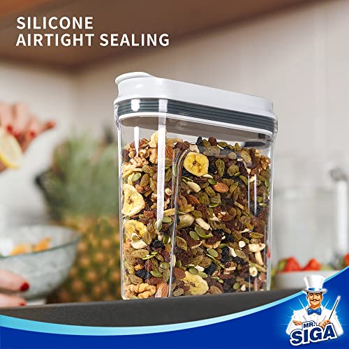 Airtight Cereal Dispenser Set (Transparent/White / Small)