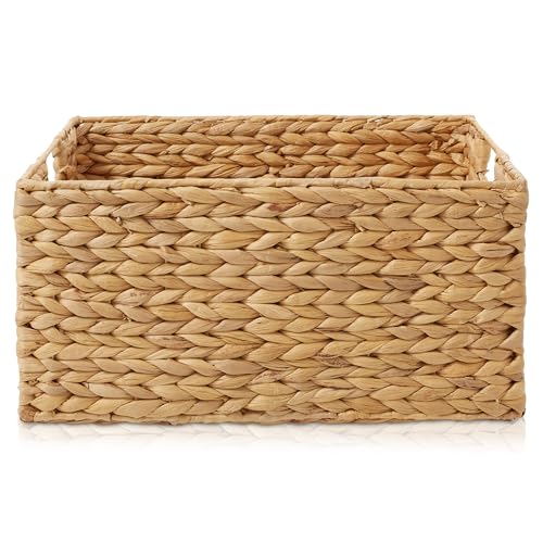 Set of 4 Water Hyacinth Pantry Baskets (Natural - Hyacinth / 10" x 13" x 5")