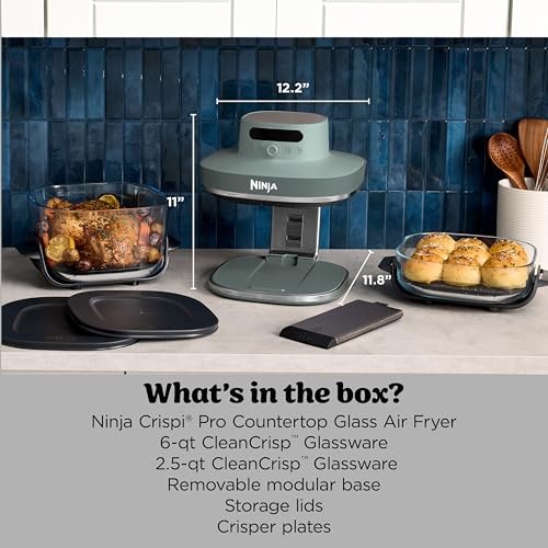 Crispi Pro Glass Air Fryer (Ash Grey)