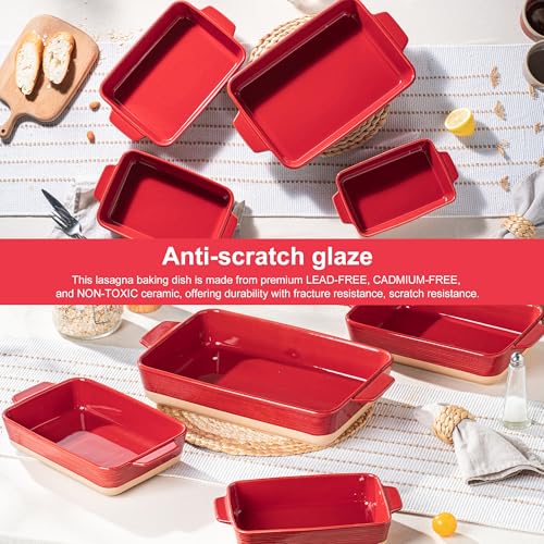 Casserole Dishes for Oven (Red Yellow)