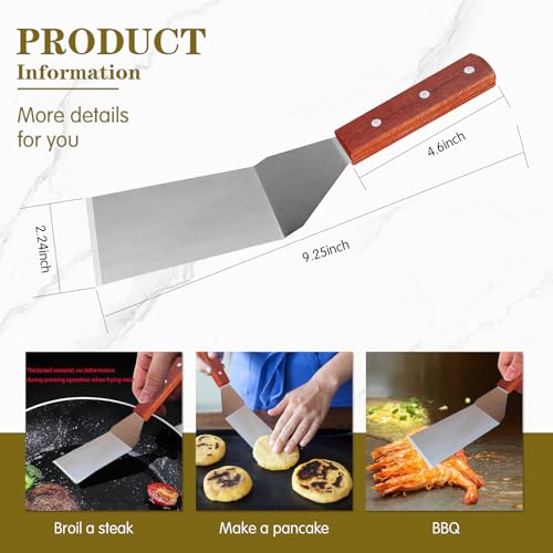 40oz Pancake Batter Dispenser Stainless Steel with Metal Spatula