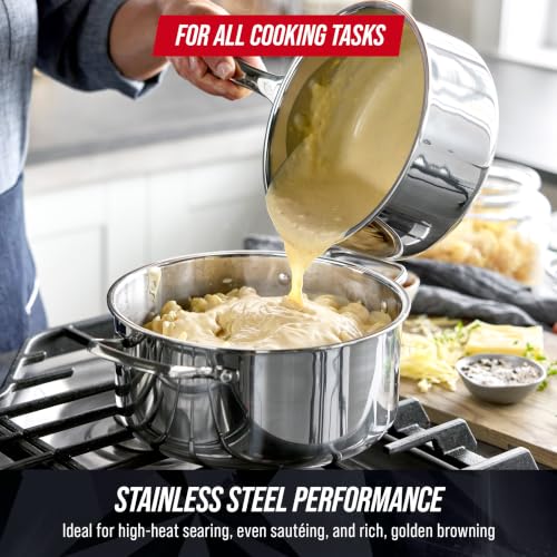 Pro Steel 10 Piece Tri (10 Piece Cookware Set)