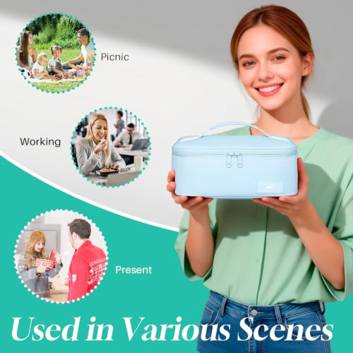 Insulated Lunch Bag for Adults (Light Blue / Small (4.5 Liters))