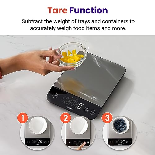 22lb Food Kitchen Scale (Stainless Steel-Silver)