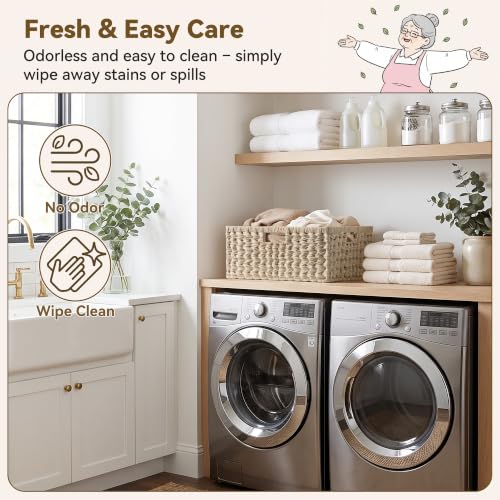 Wicker Baskets for Organizing (Butter Milk / 16½"L x 13"W x 7½"H)