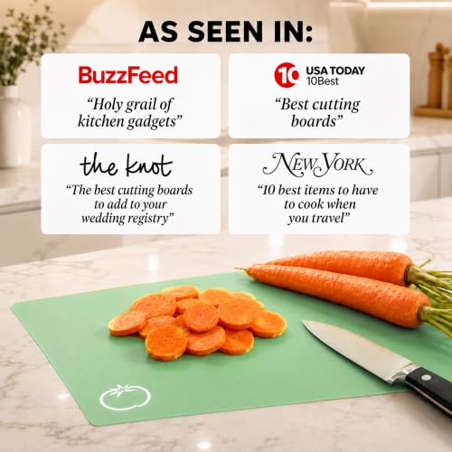 Flexible Plastic Cutting Board Mats for Kitchen (Pastel)
