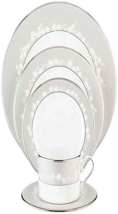 Lenox Bellina Bone China Platinum Banded 5-Piece Place Setting, Service for 1