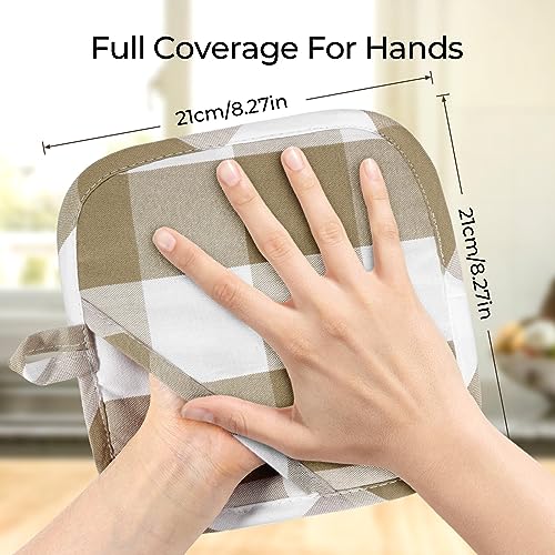 Cotton Pot Holders for Kitchen Heat Resistant Potholder (2 Count)