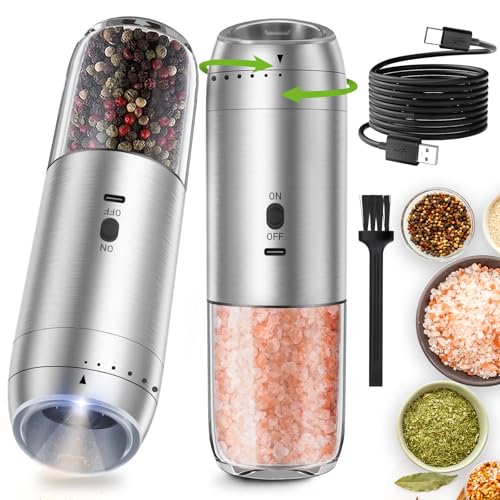Electric Salt and Pepper Grinder Set