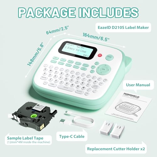 D210S Label Maker Machine with (Green)