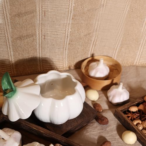 Garlic Keeper for Counter (white)