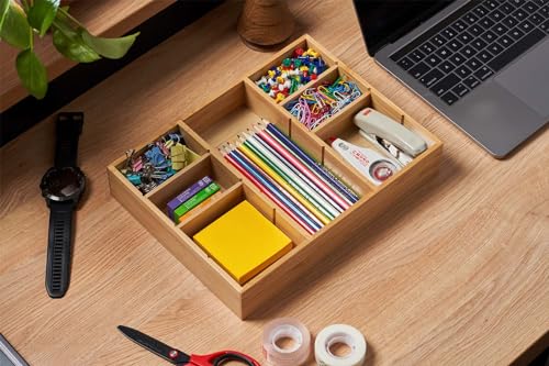 Bamboo Desk Drawer Organizer