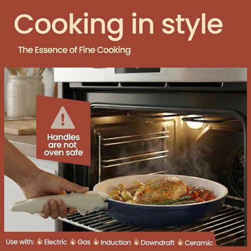 Bakken 17 Piece Ceramic Coated Aluminum Cookware Set (Blue)