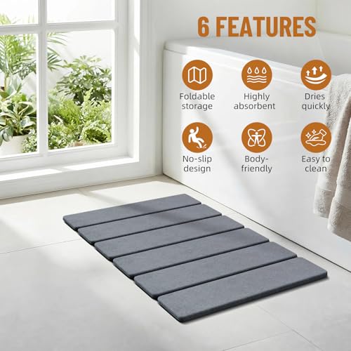 Stone Bath Mat (A-dark Gray)