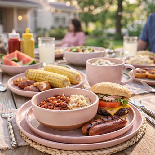 Dinnerware Sets for 4 (Cloud Pink / Service For 4(12Pcs))