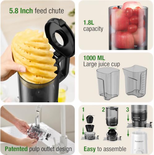 Cold Press Juicer Machine (Classic White)