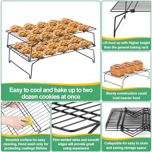 Cooling Rack Set of 2 (Black / 15" x 10")