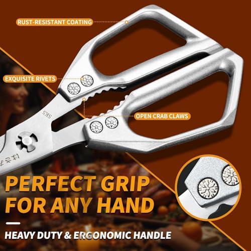 Kitchen Shears Set Silver (Mirror Silver)