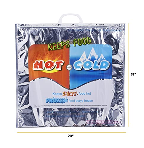 Hot and Cold Insulated Bags for Food Delivery (X-Large (Grocery Size))
