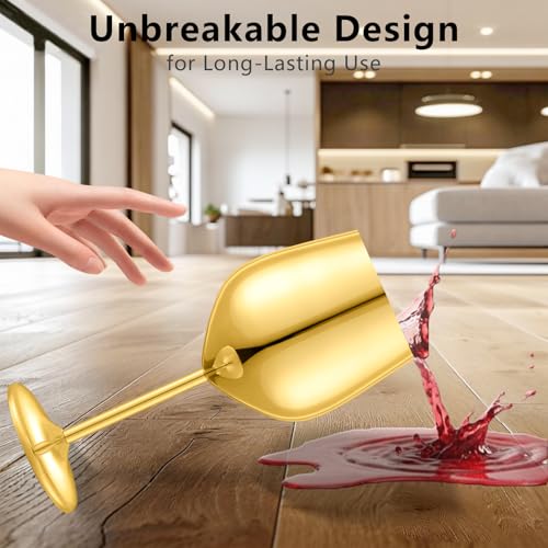 Unbreakable Stainless Steel Wine Glasses Set of 2 (2 Count)