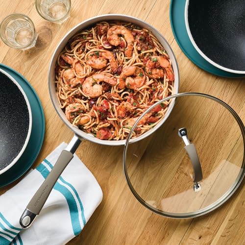 Cucina Ceramic Nonstick Saute Pan with Lid (Saute Pan (10") / Almond)