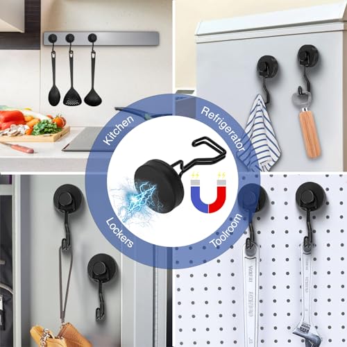 Magnetic Hooks for Grill & Refrigerator (4 Count)