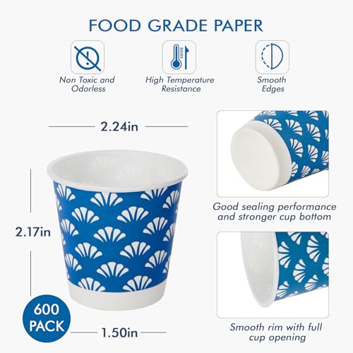 600 Pack 3 oz Disposable Bathroom Paper Cups
