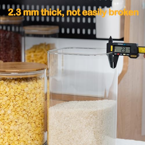 22oz/0.7Qt/650ml Square Glass Storage Containers with Lids 6-Pack (6 Count)