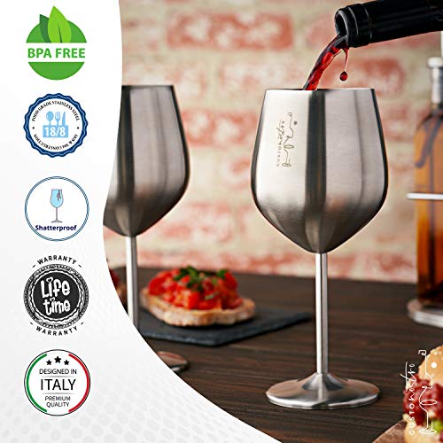 Stainless Steel Wine Glass (2 Count)