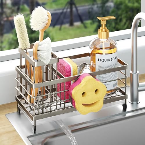 Sink Caddy Sponge Holder (Brushed Nickel / Twin)