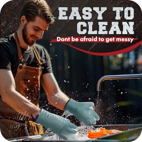 XL Silicone Smoker BBQ Gloves (Arctic / X-Large)