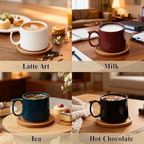 Coffee Mugs Gift Set of 4 (White)