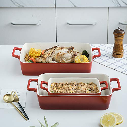 Bakeware Set Ceramic Baking Dish (Gradient Red)