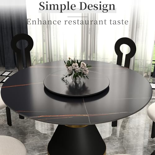 31.5" Lazy Susan for Table Top Tempered Glass Rotating Serving Tray for Dining Table