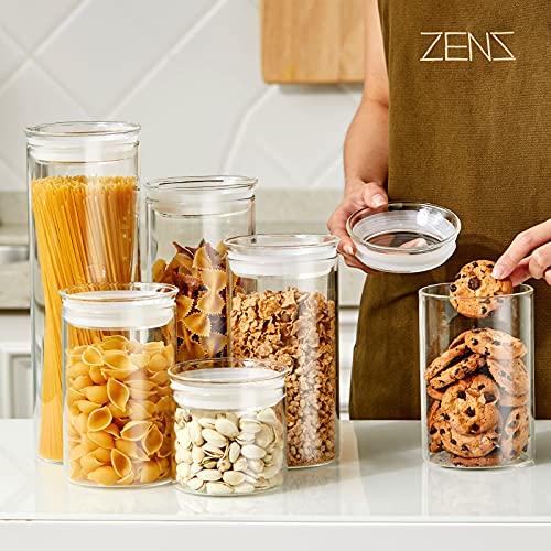 17oz Glass Jars with Airtight Lid (Clear / 5-20oz 6Pack)