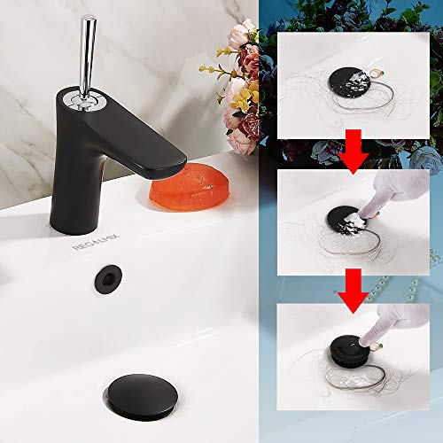Vessel Sink Drain (With Overflow / Black)