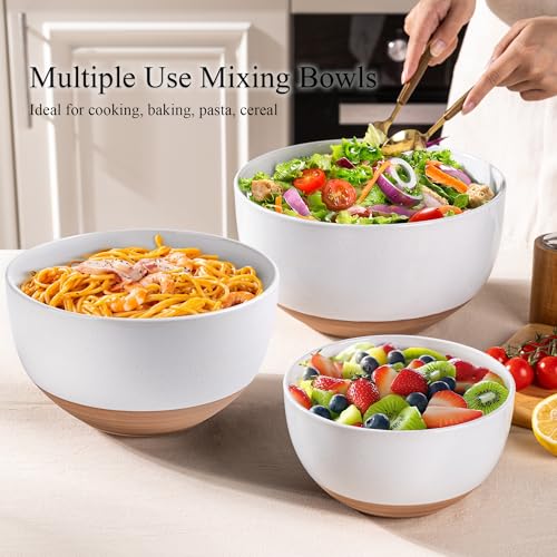 Ceramic Mixing Bowls (3PCS / White)