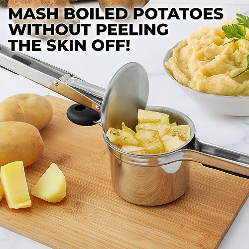 Premium Large 15oz Potato Ricer With 3 Interchangeable Discs