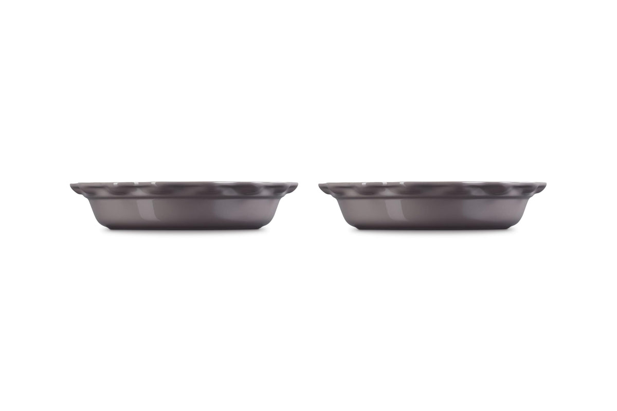 Stoneware Set of 2 Heritage Fluted Pie Dish (Oyster)